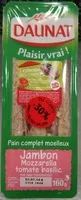 入っている砂糖の量 Pain complet moelleux Jambon mozzarella tomate basilic
