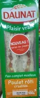 Quantité de sucre dans Club poulet rôti crudités