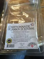 चीनी की मात्रा Chiffonade de jambon de Bayonne