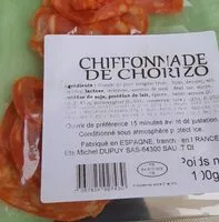 चीनी की मात्रा Chiffonnade de chorizo