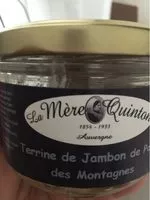 Sucre et nutriments contenus dans La mere quinton