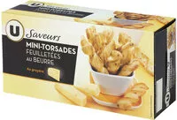Suhkru kogus sees Minifeuilleté torsades beurre et fromage
