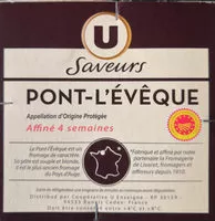 入っている砂糖の量 Petit Pont L'Eveque AOC U LES SAVEURS, 25%MG