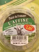 Sucre et nutriments contenus dans Plaisir du fromager