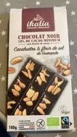 入っている砂糖の量 Chocolat noir 70/100