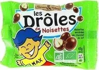 入っている砂糖の量 Les drôles de Noisettes chocolat au lait