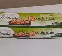 Sucre et nutriments contenus dans Coquille