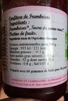 Amount of sugar in Ma Confiture Bio