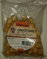 Quantité de sucre dans Croûtons nature