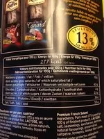 İçindeki şeker miktarı Saucisson excellence des saveurs