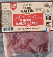 İçindeki şeker miktarı Quart de Jambon de Savoie