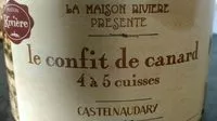 Sokerin määrä sisällä Le confit de canard