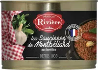 İçindeki şeker miktarı Saucisses de Montbéliard aux lentilles