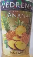Sokerin määrä sisällä SIROP ANANAS