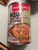 İçindeki şeker miktarı Boeuf carottes et petits pois