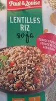 İçindeki şeker miktarı Lentilles riz soja