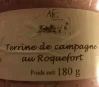 Sucre et nutriments contenus dans Afg foie gras