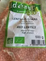 Quantité de sucre dans Lentilles corail