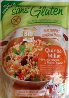 Sokerin määrä sisällä Quinoa-millet Haricots Rouges Et Petits Légumes Bio - 220 G - Ma Vie Sans Gluten