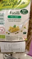 Sokerin määrä sisällä Fusilli Au Pois Vert Bio - 250 G - Ma Vie Sans Gluten