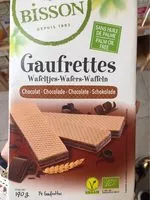 Wafer biscuit with chocolate filled with hazelnut