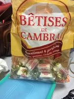 Sucre et nutriments contenus dans Betises de cambrai