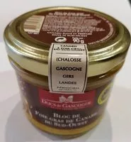 Zuckermenge drin Bloc de foie gras de canard du Sud ouest