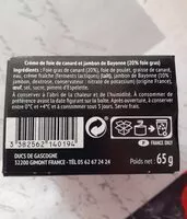 Zuckermenge drin Plaisir de foie de canard