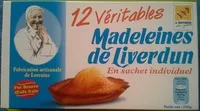 Sucre et nutriments contenus dans Madeleines de liverdun