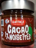 Quantité de sucre dans Cacao 17% noisettes