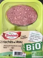 入っている砂糖の量 2 Hachés de veau