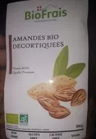 Zuckermenge drin Amandes biologiques décortiquées