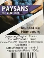 Sucre et nutriments contenus dans Paysans du ventoux