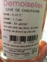 Sucre et nutriments contenus dans Cave de chautagne