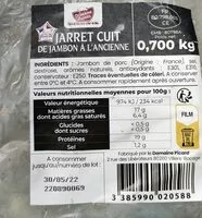 Количество сахара в Jarret cuit