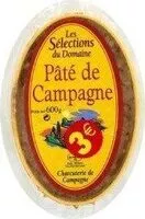 Количество сахара в Les sélections du domaine, pâté de campagne, la terrine