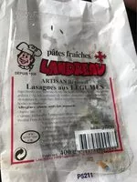 Количество сахара в Lasagnes aux legumes