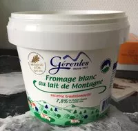 Jumlah gula yang masuk Fromage blanc au lait de montagne Laiterie Gerentes, 40% MG