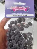 入っている砂糖の量 Bonbons des Vosges myrtille