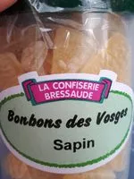 入っている砂糖の量 Bonbon vosges sapin