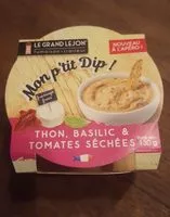 Quantité de sucre dans Mon p'tit Dip Thon, basilic & tomates sechées