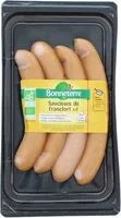 Quantité de sucre dans Saucisses De Francfort X4