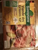 चीनी की मात्रा VIANDE DES GRISONS