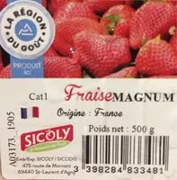 Sucre et nutriments contenus dans Sicoly