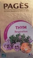 Sokerin määrä sisällä Infusion bio thym respiration