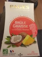 Sokerin määrä sisällä INFUSION BRULE GRAISSES BIO