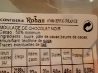 Suhkru kogus sees Moulage de chocolat noir