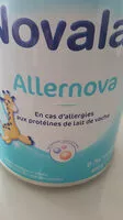 Quantité de sucre dans Novalac Allernova Lait