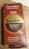 Sucre et nutriments contenus dans Sunsublim