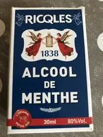 Sokerin määrä sisällä Alcool de menthe